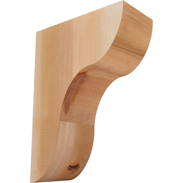Ekena Millwork 5-1/2 in. x 12 in. x 16 in. Western Red Cedar Carmel Smooth Corbel