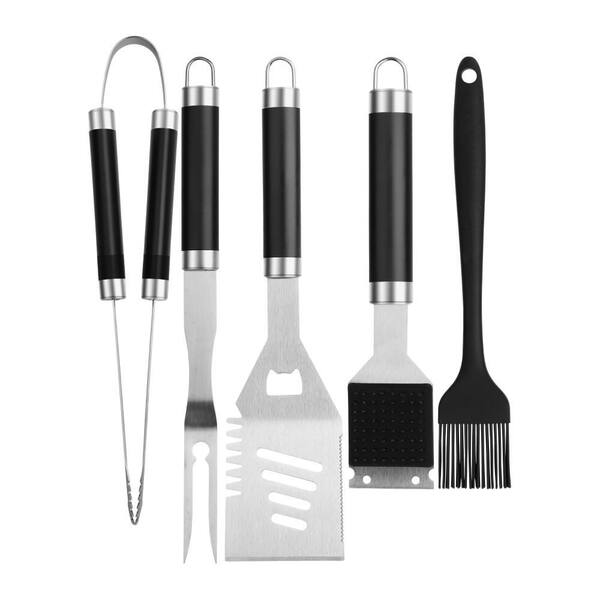 BBQ Grill Accessories Set for BBQ, Cooking, Grill, Candy, Kitchen, Outdoor Barbecue and Gifts, Black (5-Pack)