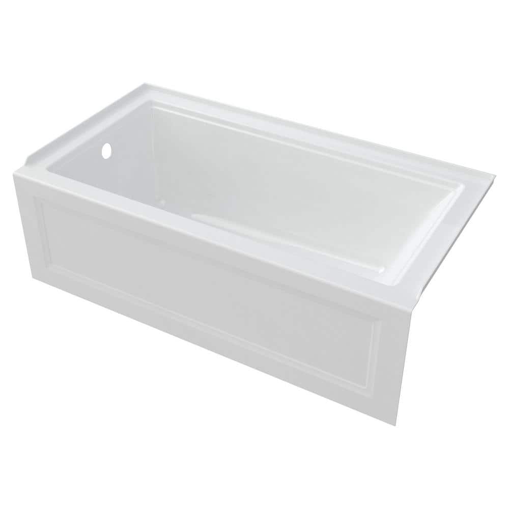 Town Square S 60'' White Acrylic Alcove Bathtub