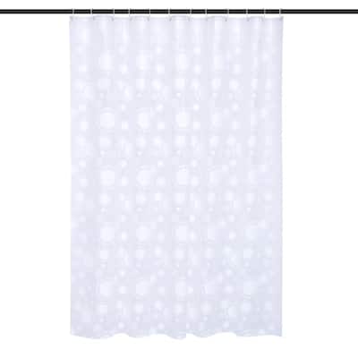 Raystar 70 in. x 72 in. PEVA Shower Curtain Floral pattern