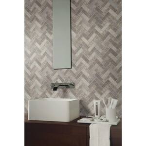 Textalia Herringbone 11.75 in. x 15.5 in. Glossy Glass Patterned Look Wall Tile (14.7 sq. ft./Case)