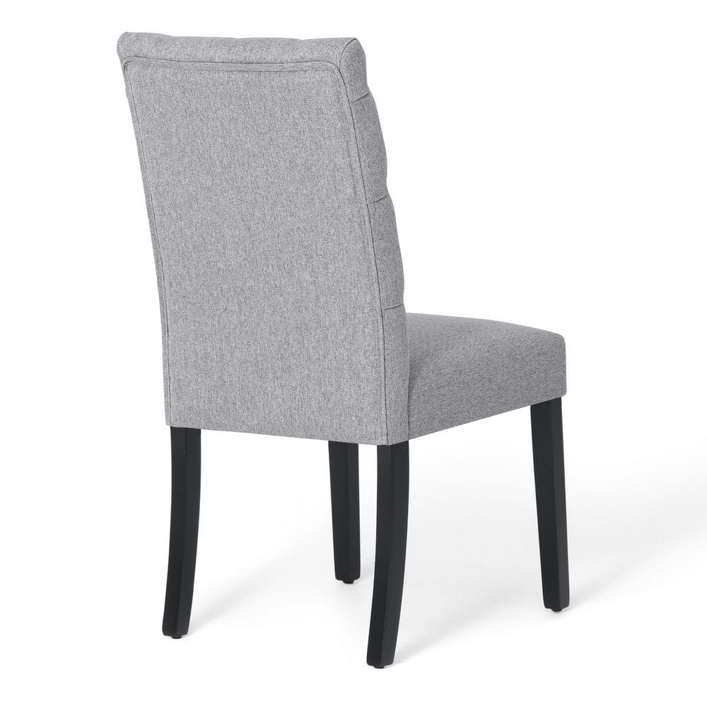 High Parsons Linen Upholstered Side Chair in Gray