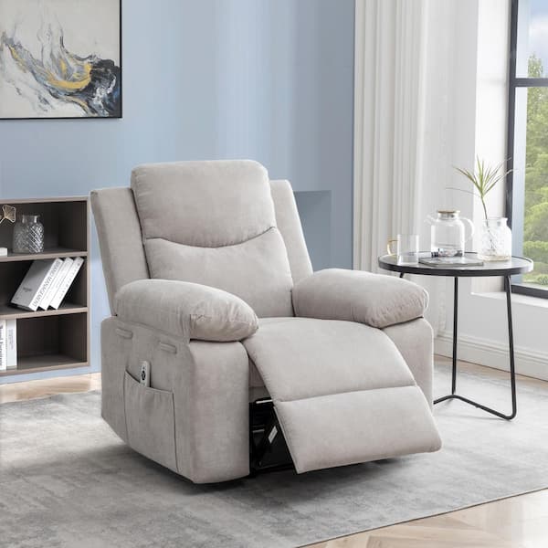 Beige electric recliners discount