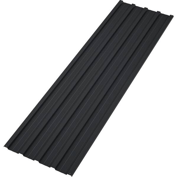 Ejoy 8 ft. Galvanized Steel Roof Panel in Black Color MetalRoofPanel