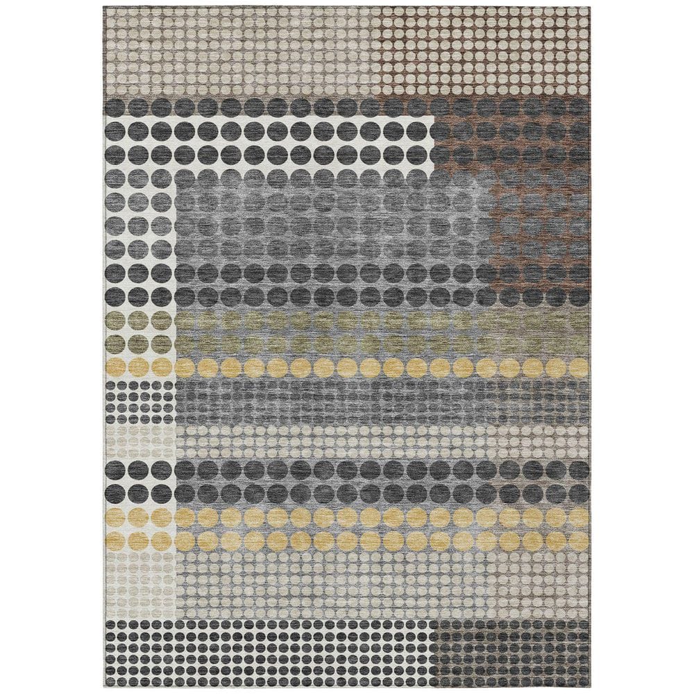 Chantille Machine Washable Indoor/Outdoor Abstract ACN2445 Black 8 ft. x 10 ft. Area Rug price history on PriceWatchPro