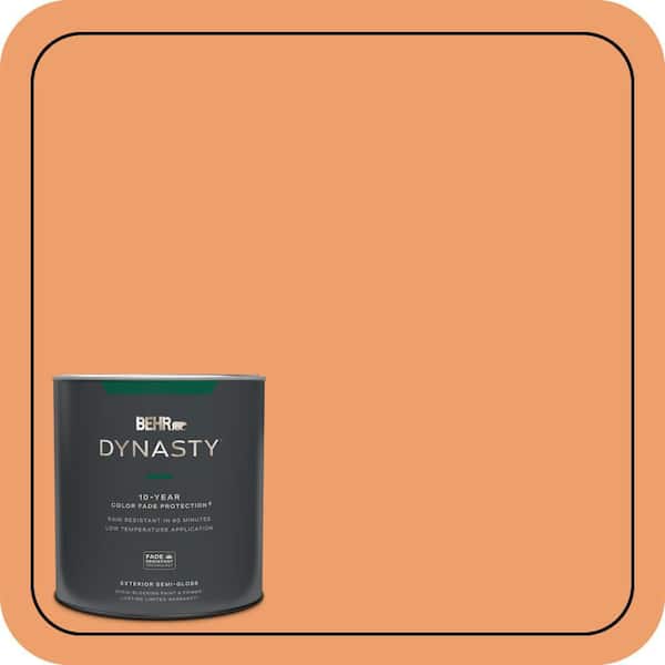 BEHR DYNASTY 1 qt. #250D-5 Florida Mango Semi-Gloss Exterior Stain-Blocking Paint & Primer