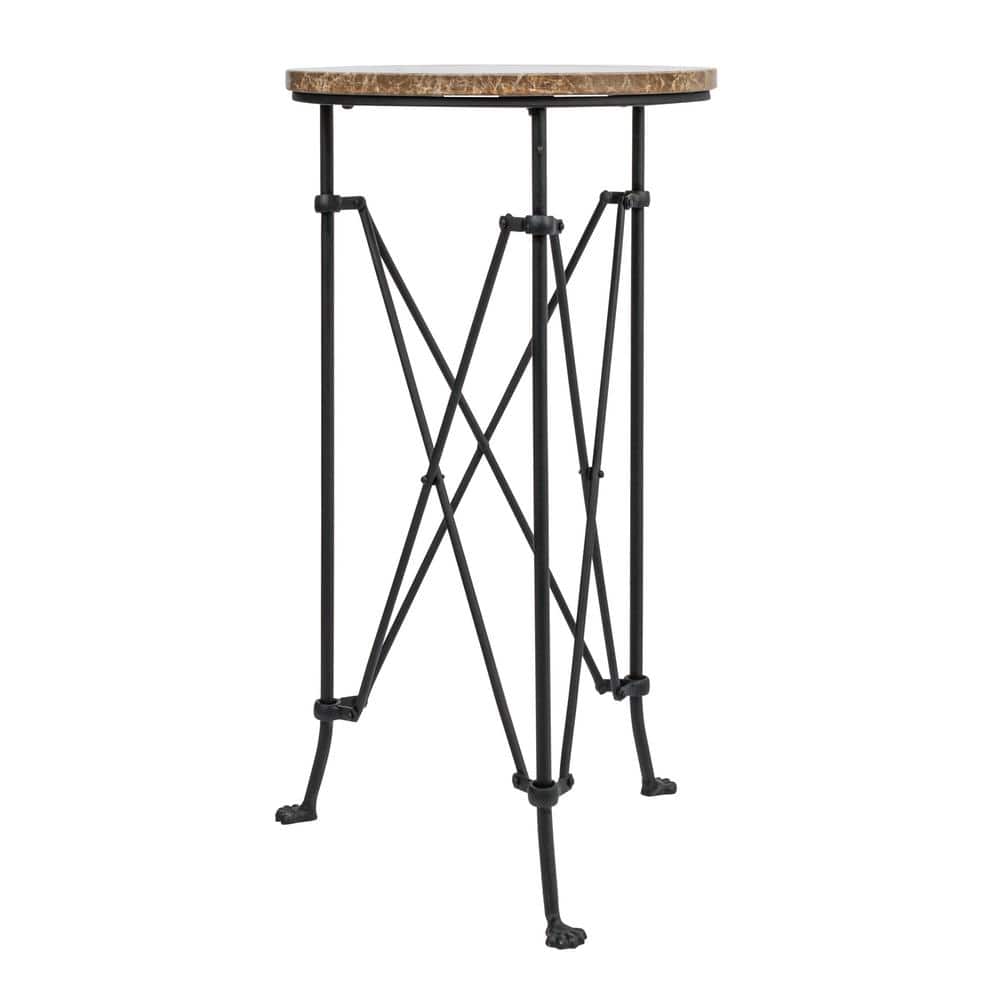 Round Bronze Metal Accent Table - thumbnail 2
