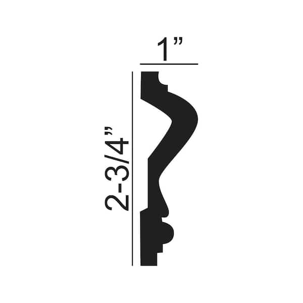 American Pro Decor 1 in. x 2-3/4 in. x 6 in. Long Dotted Polyurethane Panel Moulding Sample