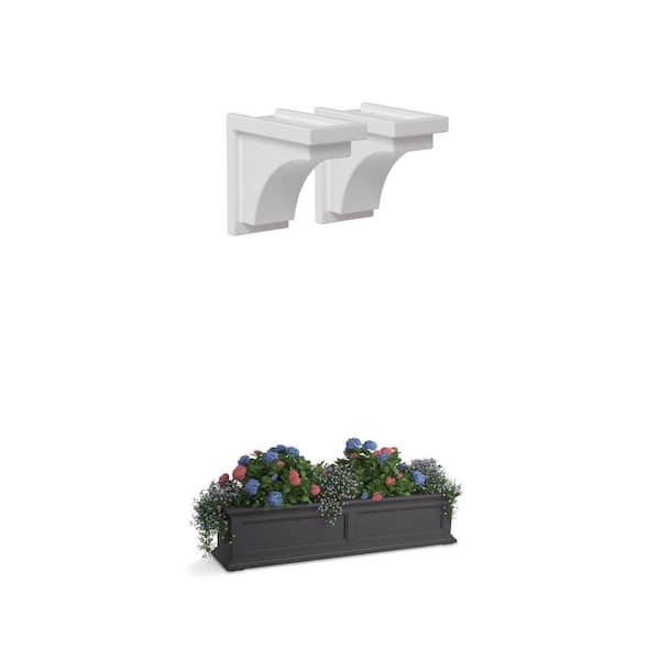 Fairfield 48 in. Window Box and Nantucket Corbel Combo
