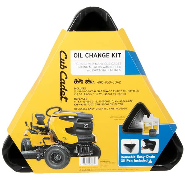 Oil Change Kit for Cub Cadet Riding Mower with Kohler Engines