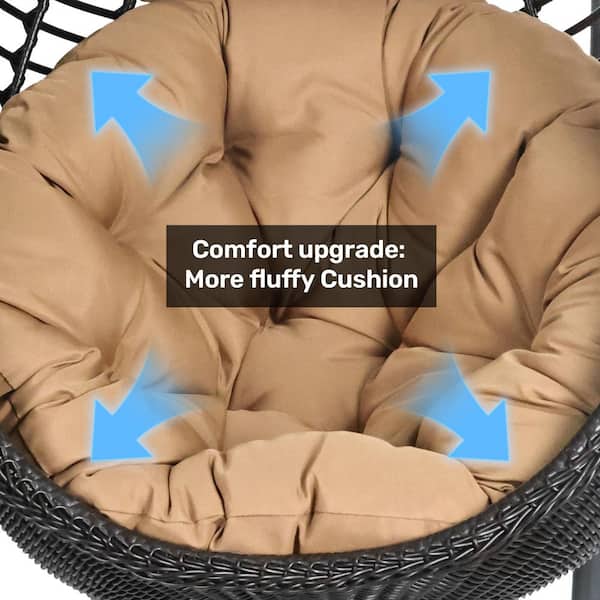 TWT Home 6.5 ft. Portable Hanging Basket Chair Hammock with Stand