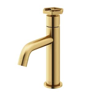 Ruxton Single Handle Single-Hole Bathroom Faucet in Matte Brushed Gold