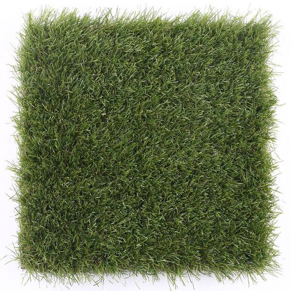 NewTechWood 1 ft. x 1 ft. Quick Deck Outdoor Plastic Deck Tile Sample in Zoysia Grass