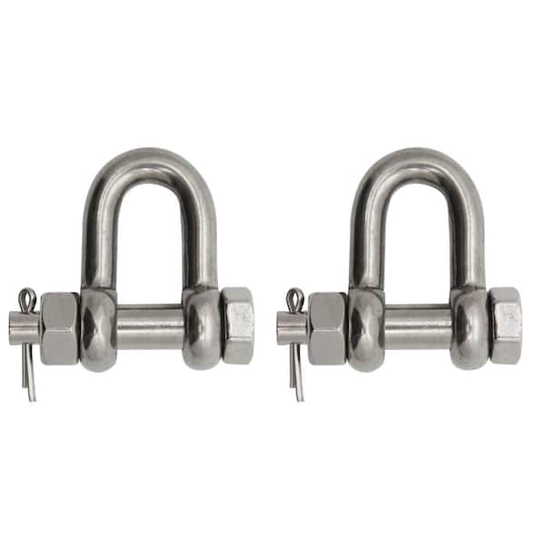Extreme Max BoatTector Stainless Steel Bolt-Type Chain Shackle - 5/16", 2-Pack