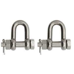 BoatTector Stainless Steel Bolt-Type Chain Shackle - 3/8", 2-Pack
