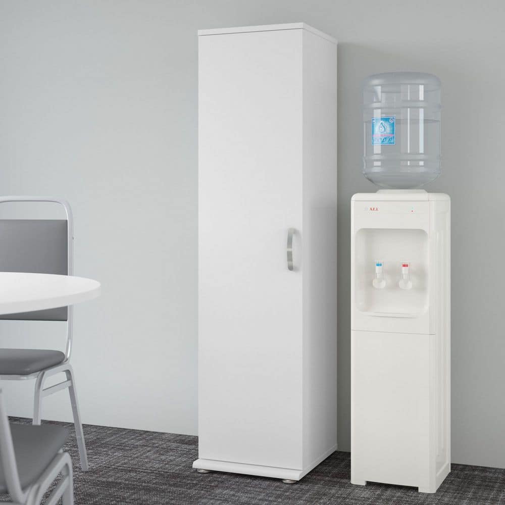 Universal White 61.81 in. Accent Storage Cabinet with Door and Shelves