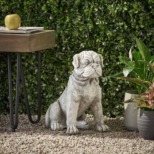 Large stone Shar-pie pug dog Stone pug figurine Concrete dog statue Memorial hotsell pet statue Stone dog figurine Garden outdoor statue Dog gift