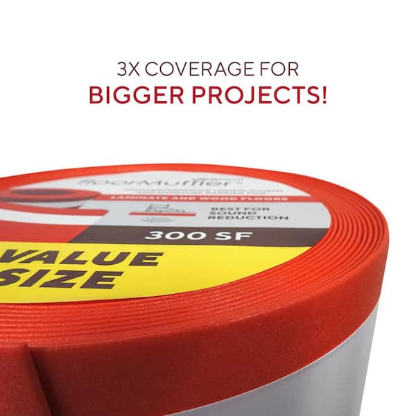 FloorMuffler 300 sq. ft. 4 ft. x 75 ft. x 0.08 in. Premium Underlayment for Laminate, Hardwood and Engineered Floors