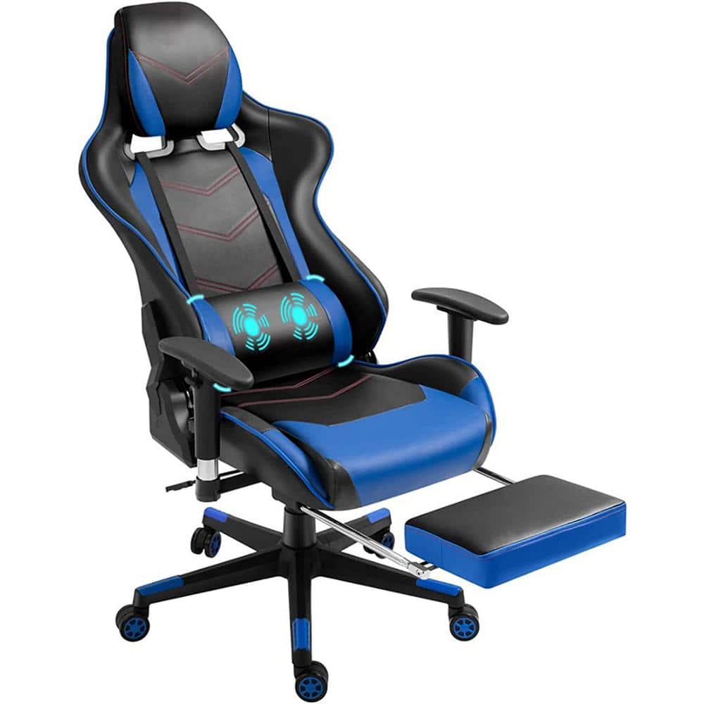 JL COMFURNI RACING GAMING CHAIR HOME OFFICE COMPUTER DESK CHAIR LEATHER 
