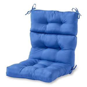 Solid Marine Outdoor High Back Dining Chair Cushion