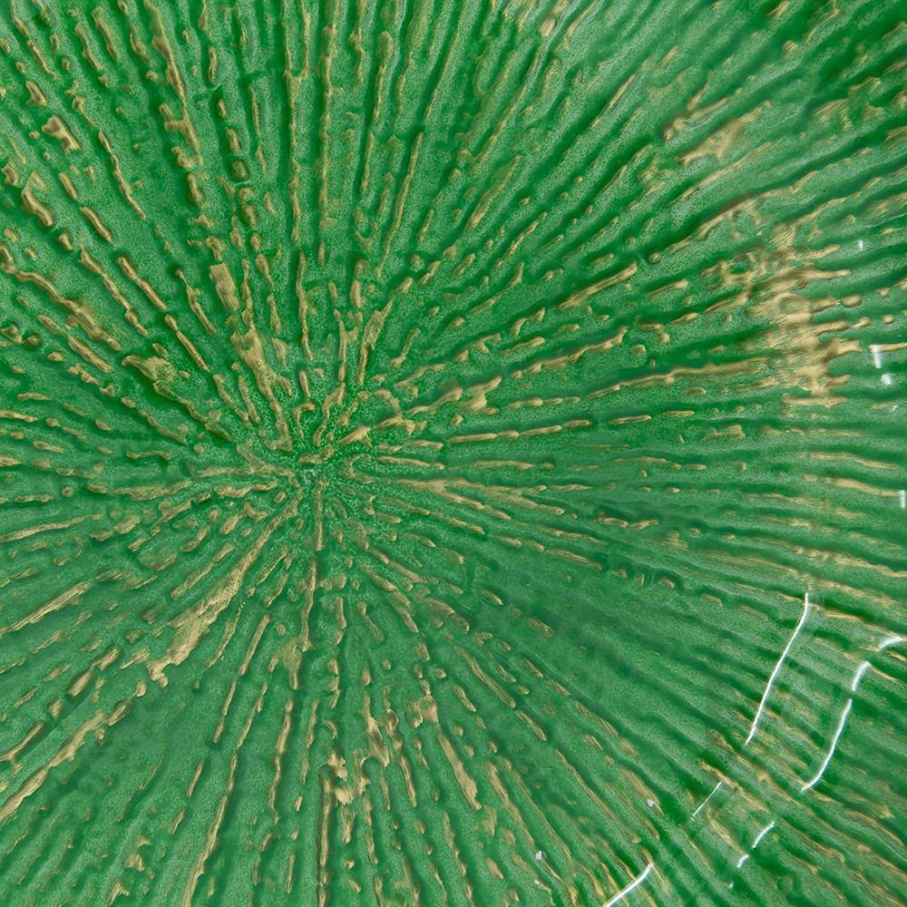 Set of 8 Green Plastic Reef Charger Plates