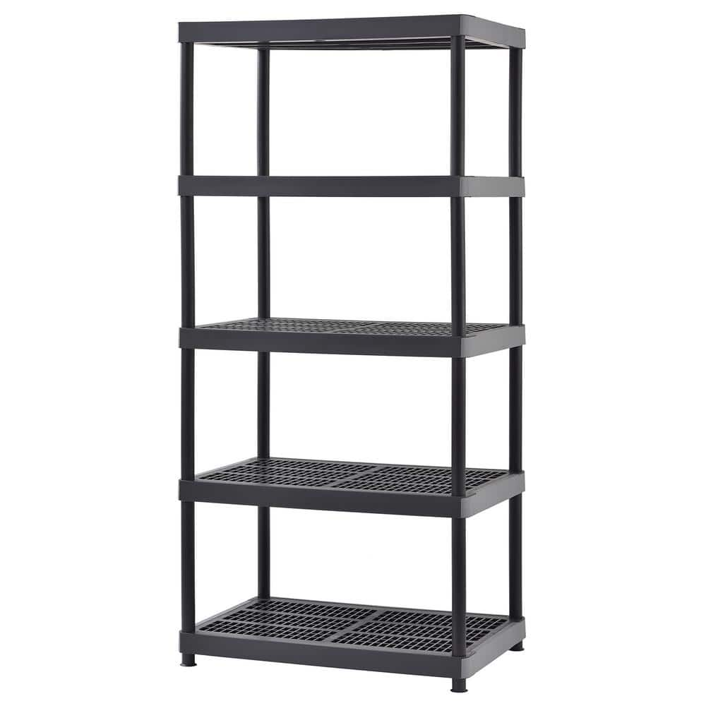 Rimax Heavy Duty Storage Shelves 5 Tiers Black - Office Depot