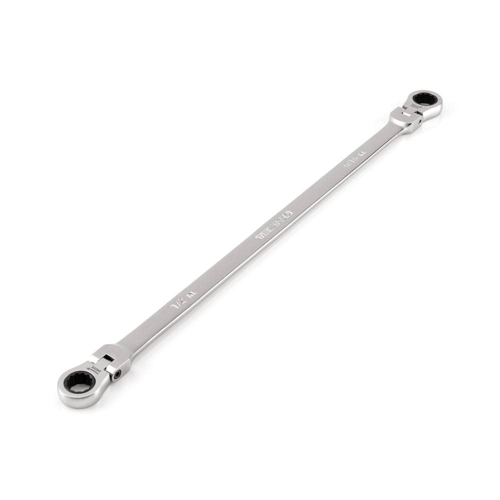 TEKTON 1/2 in. x 9/16 in. Long Flex 12-Point Ratcheting Box End Wrench ...