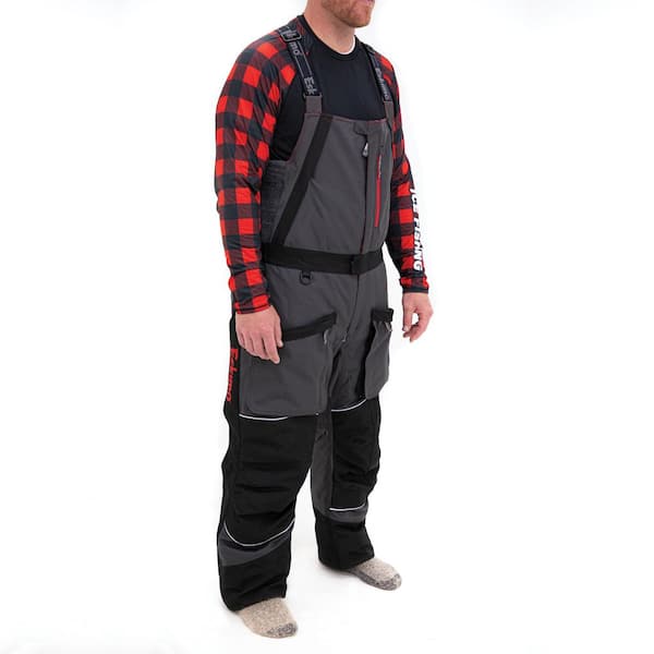 Eskimo Keeper Insulated Ice Fishing Bib, Men's, Gray/Black, 3X-Large  315310024811 - The Home Depot