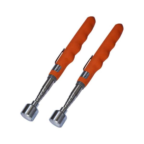 Telescoping Magnetic Pick Up Tool 7 to 31 in. Extendable Magnet Stick 20 lb. Capacity Stainless Steel (2-Pack)