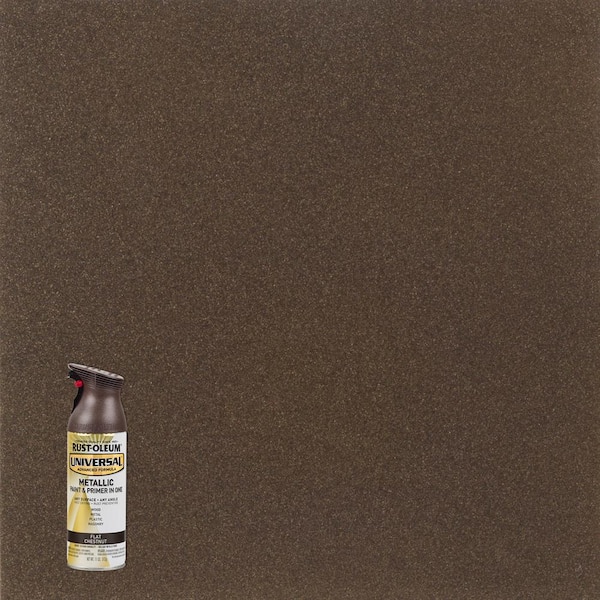 Rust-Oleum Universal 11 oz. All Surface Flat Metallic Chestnut Spray Paint and Primer in One
