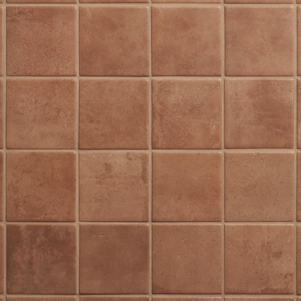 Casablanca Terracotta 3.39 in. x 3.93 in. Square Matte Porcelain Floor and Wall Tile (4.73 sq. ft./ Case)