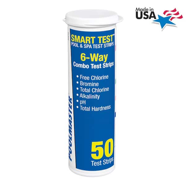 Smart Test 6-Way Swimming Pool and Spa Water Test Strips - 50 Count