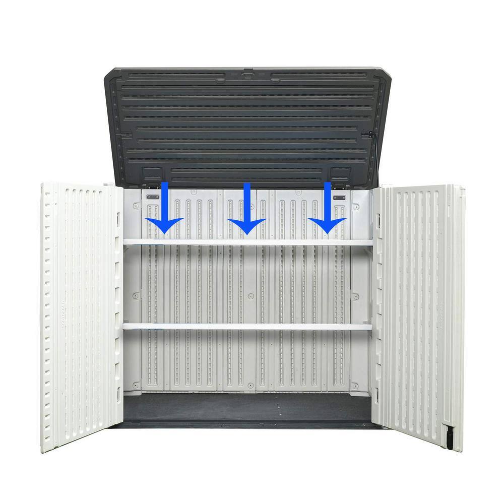 Buy 50 in. W x 29 in. D x 41 in. H Off White HDPE Outdoor Storage