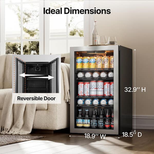 Ca'Lefort 18.8 in. Single Zone 142-Can Beverage Cooler