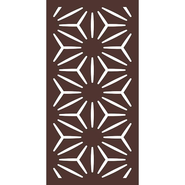 OUTDECO 5/16 in. x 24 in. x 48 in. Star Anais Modular Hardwood Composite Decorative Fence Panel