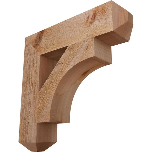 Ekena Millwork 4 in. x 18 in. x 18 in. Western Red Cedar Westlake Craftsman Rough Sawn Bracket