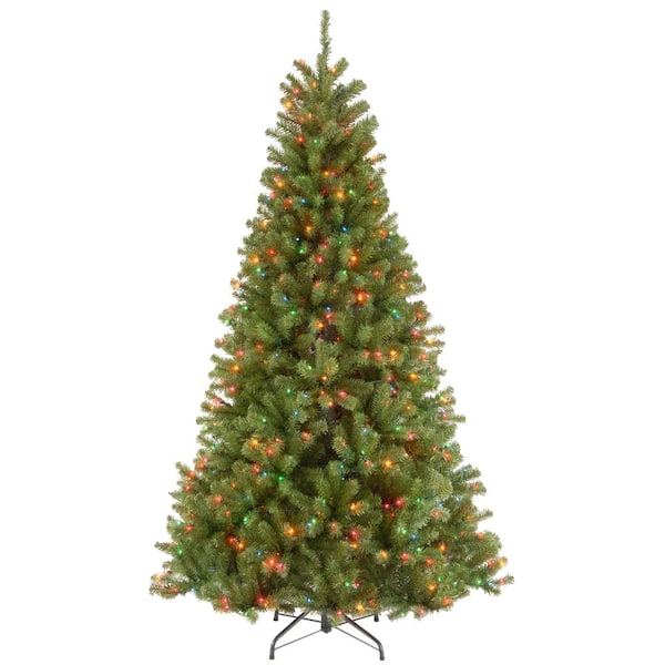 National Tree Company 7 ft. North Valley Spruce Hinged Artificial Christmas Tree with 500 Multicolor Lights