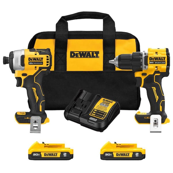 ATOMIC 20-Volt Lithium-Ion Cordless 2-Tool Combo Kit with 5.0 Ah and 2.0 Ah Batteries and Charger