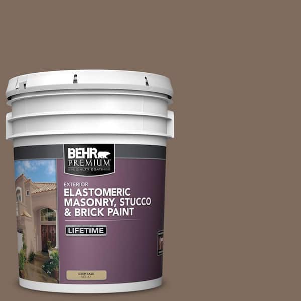 BEHR PREMIUM 5 gal. #PPU5-03 Antique Earth Elastomeric Masonry, Stucco and Brick Exterior Paint