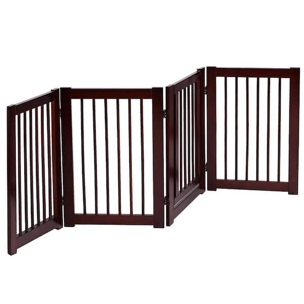 FORCLOVER 30 in. Configurable Folding 4 Panel Wood Fence
