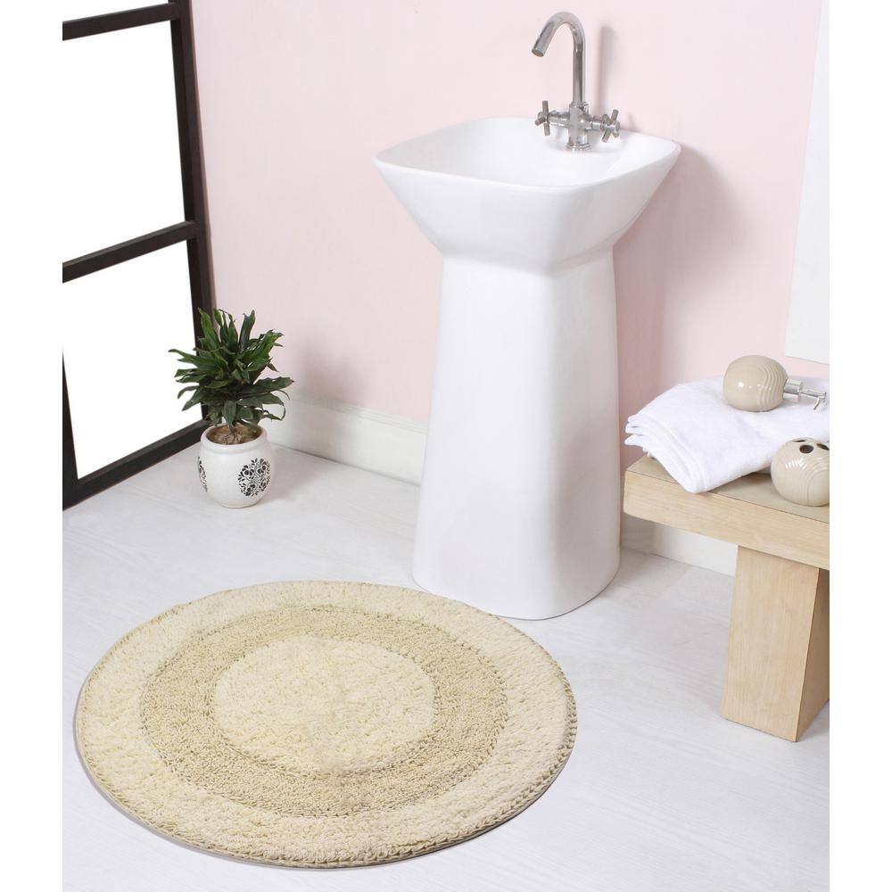 Radiant Collection 100% Cotton Bath Rugs Set, 30 in. Round, Ivory price history on PriceWatchPro