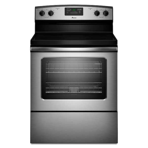 Amana 4.8 cu. ft. Electric Range with Self-Cleaning Oven in Stainless Steel