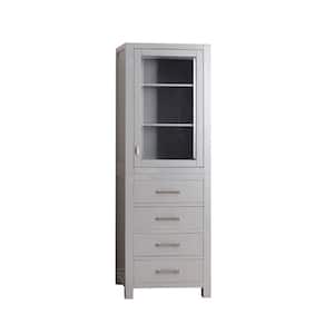 Modero 24 in. W x 71 in. H x 20 in. D Bathroom Linen Storage Tower Cabinet in Chilled Gray