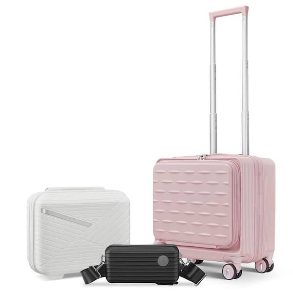 Nivencai 3-Piece Luggage Set 18 in. Carry On Luggage with Front Open Door andLaptop Interlayer Hard Shell Suitcase