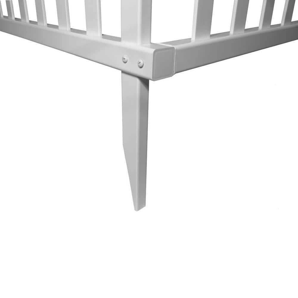 Ashley White Vinyl Scallop Corner Fence Panels, 2.5-ft x 3-ft