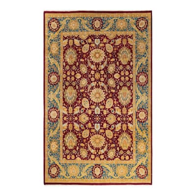 Oriental Purple Area Rugs, Round Wool Oriental Rugs 8×10