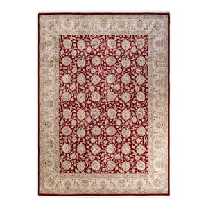 Mogul One-of-a-Kind Traditional Red 9 ft. 1 in. x 12 ft. 7 in. Oriental Area Rug