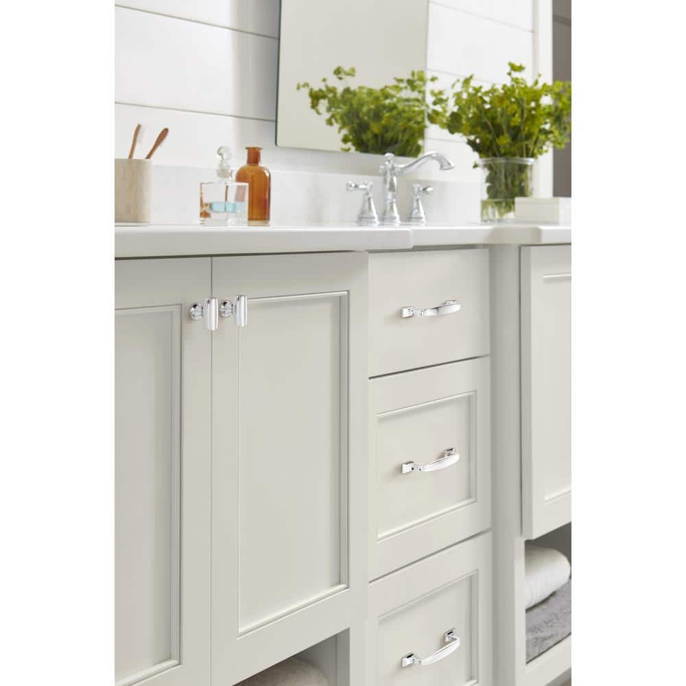 Polished Chrome T-Handle Cabinet Knob with Mounting Hardware