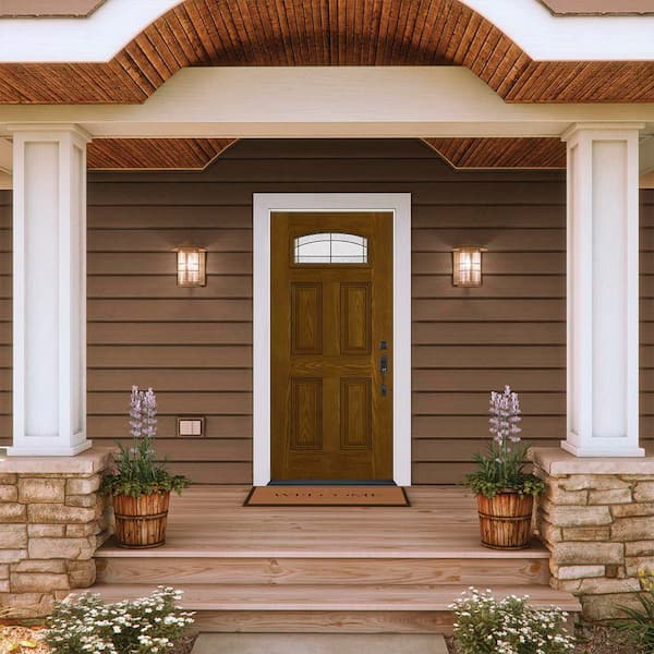 JELD-WEN 36 in. x 80 in. Left-Hand Camber Top Ballantyne