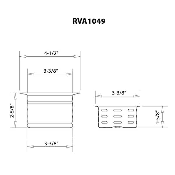 Ruvati Garbage Disposal Flange with Basket Strainer and Stopper - Gunmetal  Black Stainless Steel - RVA1042BL - Ruvati USA